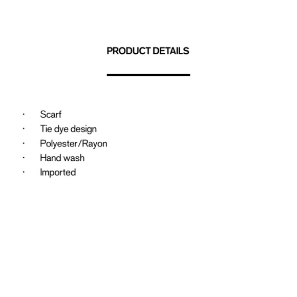 VINCE CAMUTO Ivory Tie Die Scarf NWT - Picture 2 of 2